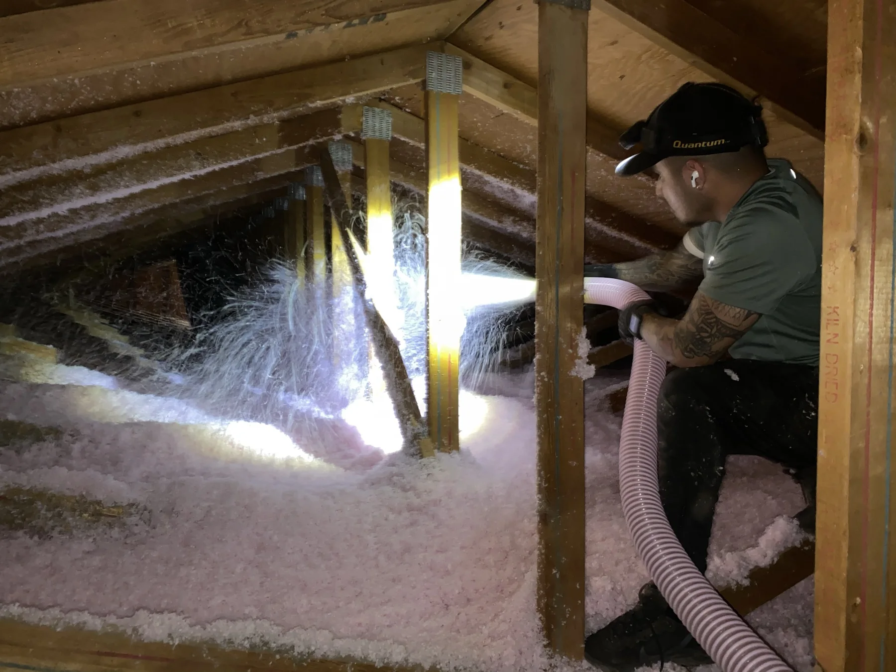 Learning the attic — early Green Faith Solutions startup photo