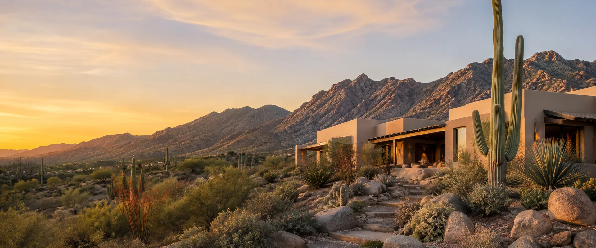 AI-generated illustration inspired by Scottsdale, Arizona's residential landscape